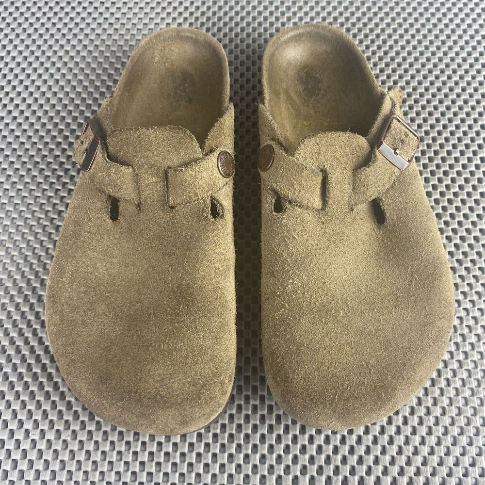 Birkenstock Boston Clog Sandals Youth 32 Brown Slide On Casual Made in Germany